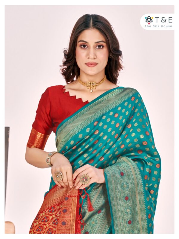Aagman designer silk saree - Image 2