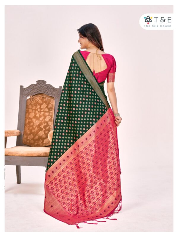Aagman designer silk saree - Image 3
