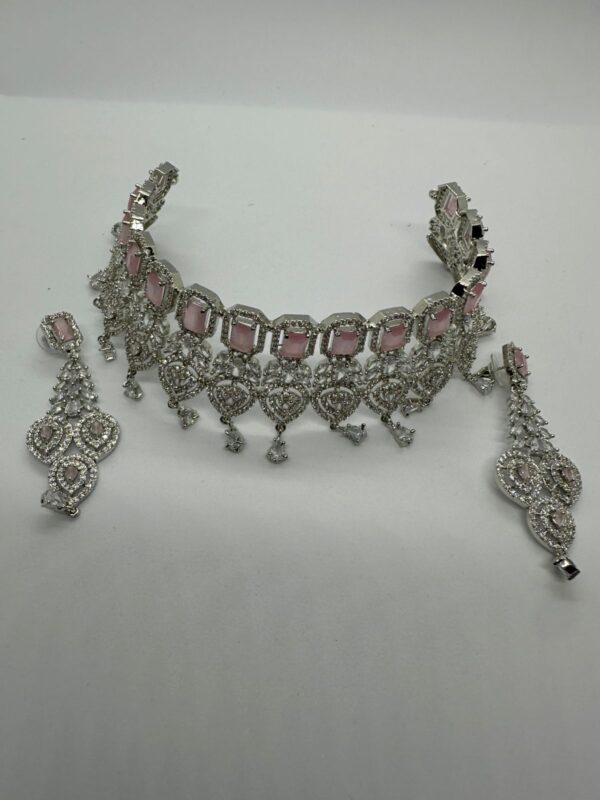 AD Nina Necklace with Earring - Zilver plated