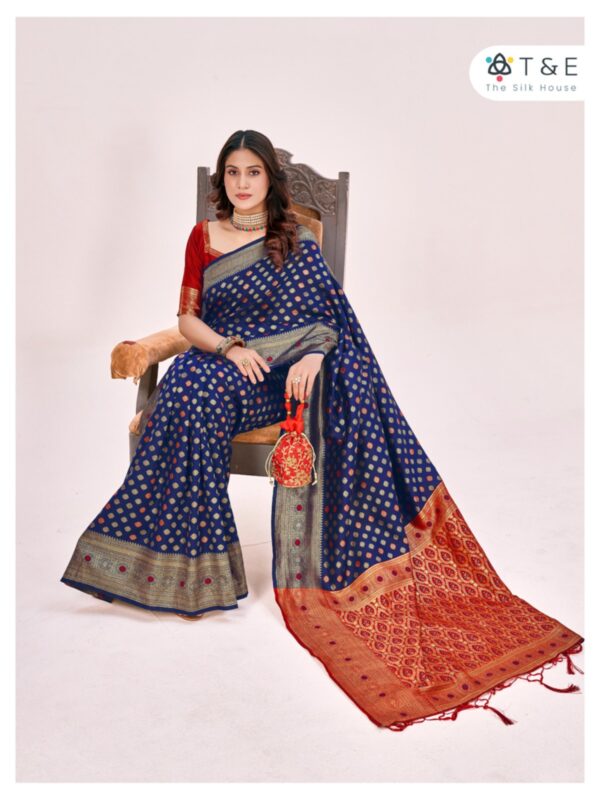 Aagman designer silk saree - Image 3